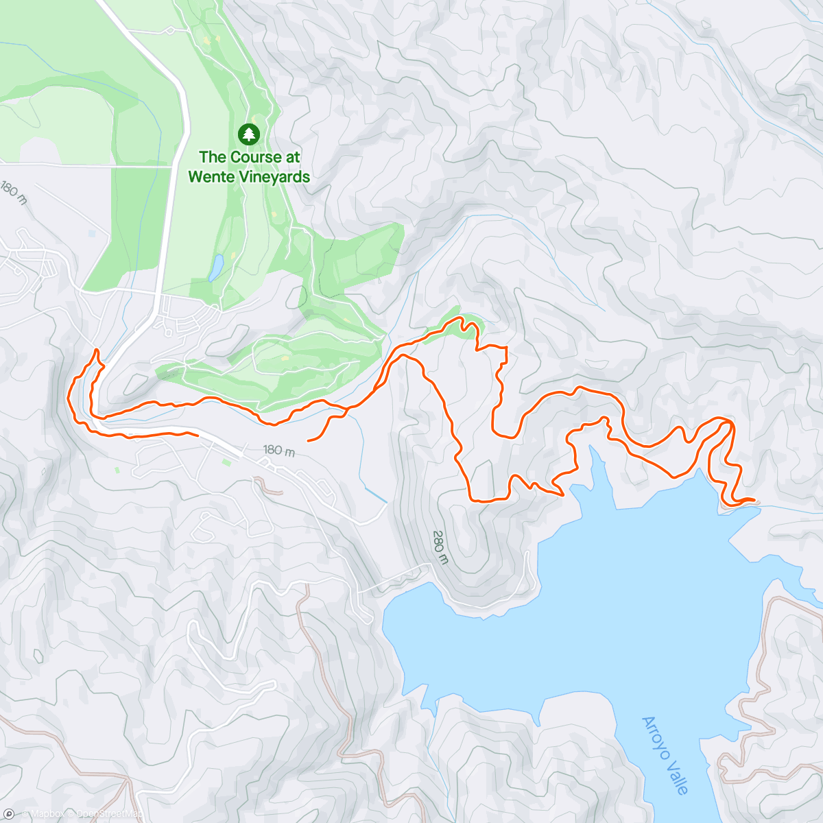 Map of the activity, Sunrise at Del Valle