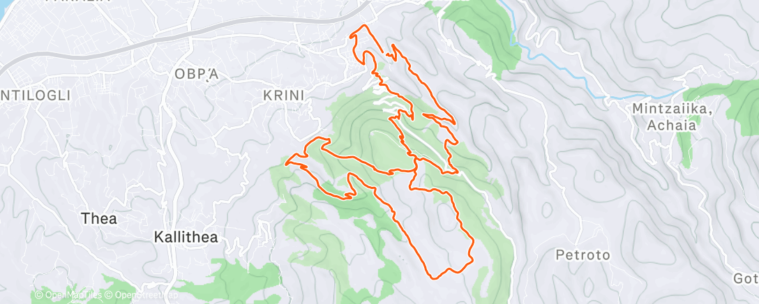 Map of the activity, Morning Trail Run