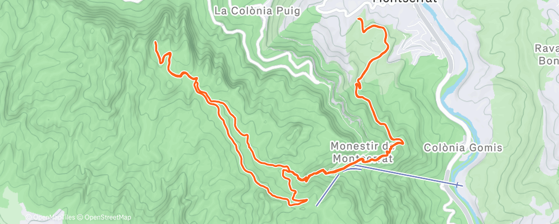 Map of the activity, Morning Trail Run