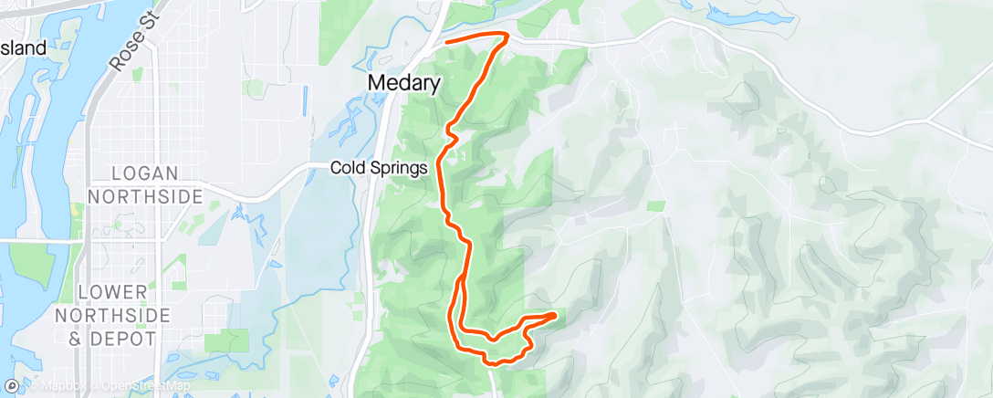 Mapa de la actividad, Morning Trail Run