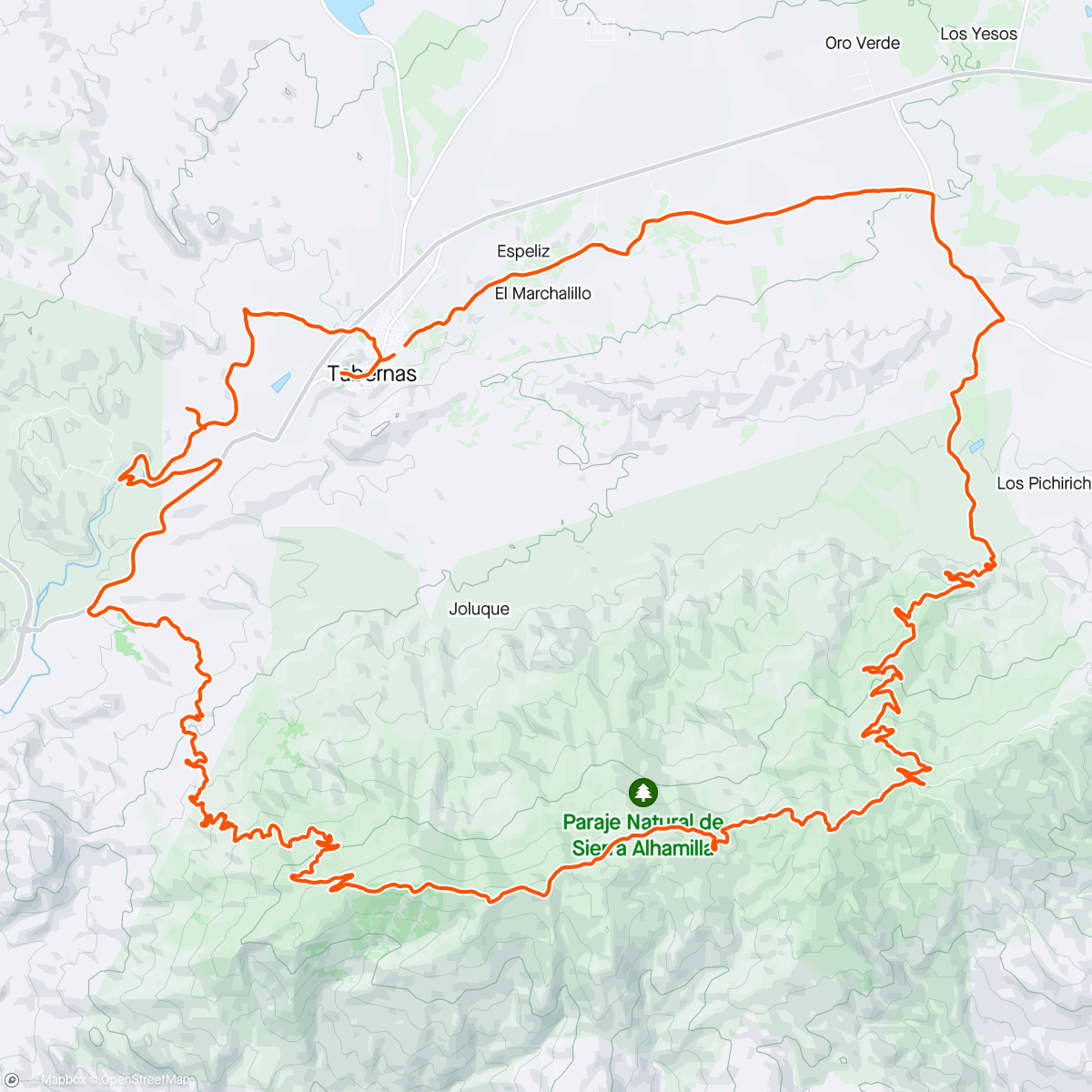 Map of the activity, Morning Gravel Ride salita e solo salita