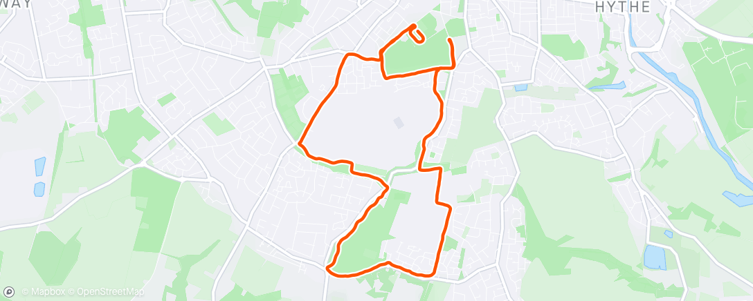 Map of the activity, Colchester 10km.