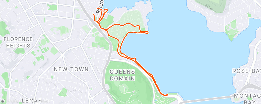 Map of the activity, Afternoon Run