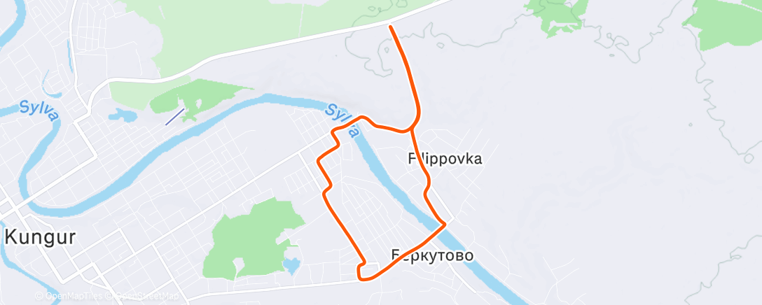 Map of the activity, Трейлраннинг (день)