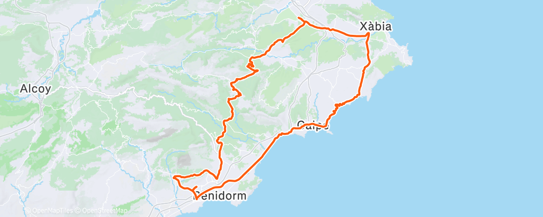 Mappa dell'attività Bicicleta por la mañana