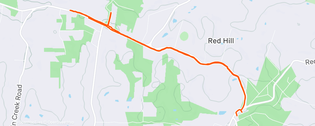 Map of the activity, Afternoon Trail Run