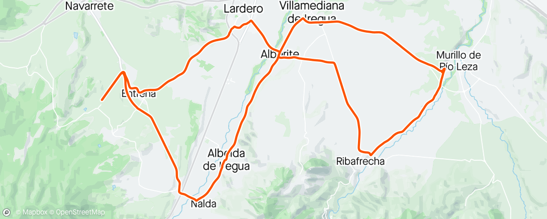Карта физической активности (Bicicleta de montaña por la tarde)