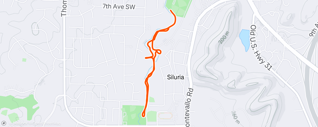 Map of the activity, Morning Trail Run
