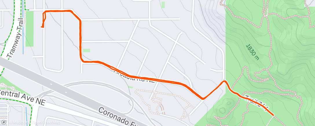 Map of the activity, Evening Walk