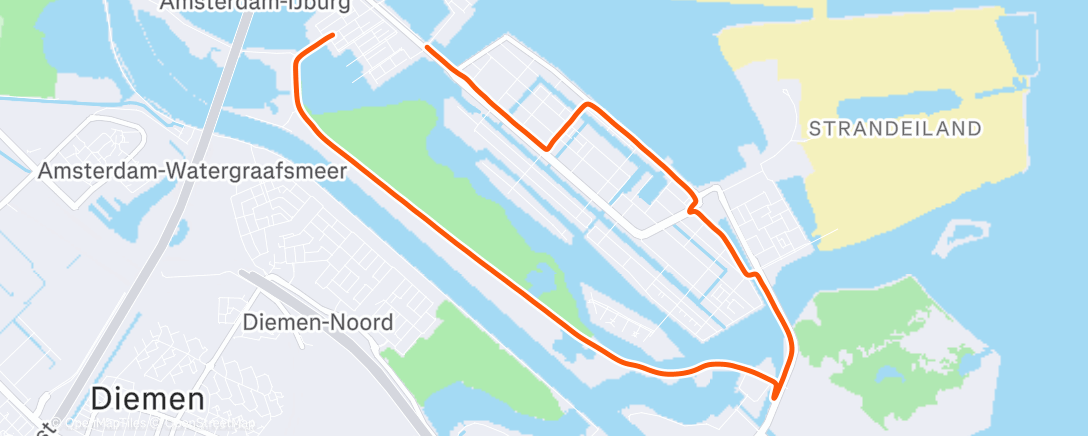 Map of the activity, Morning Run