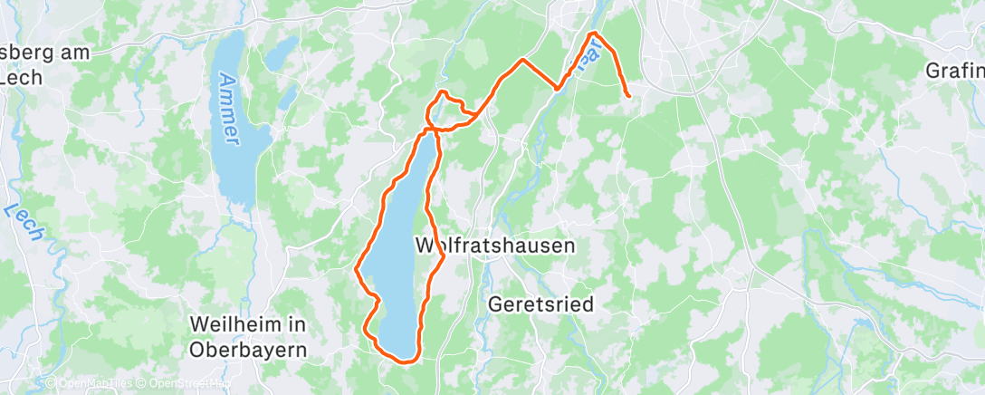 Map of the activity, Starnberger See
