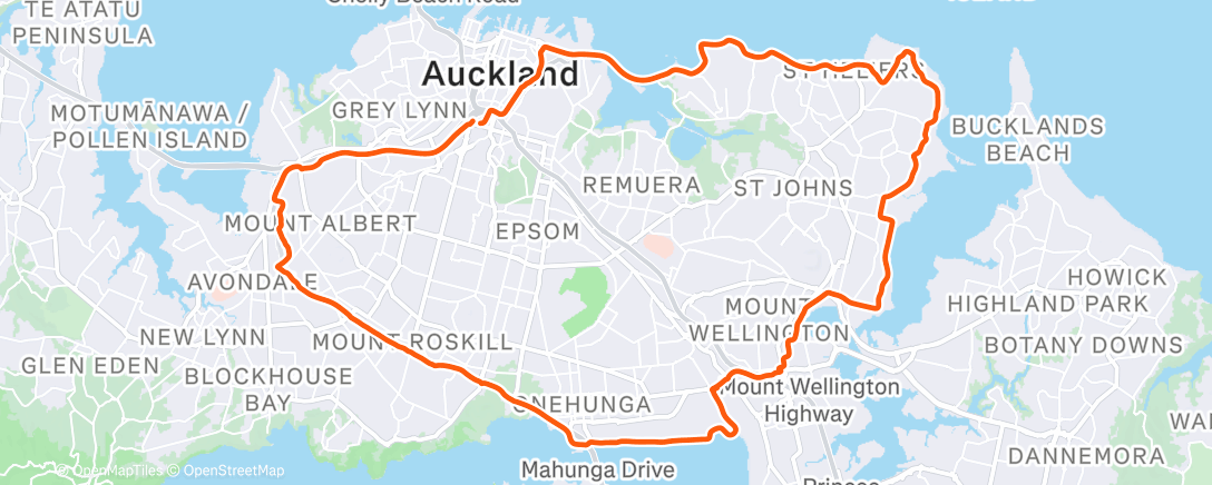 Карта физической активности (Afternoon Ride)