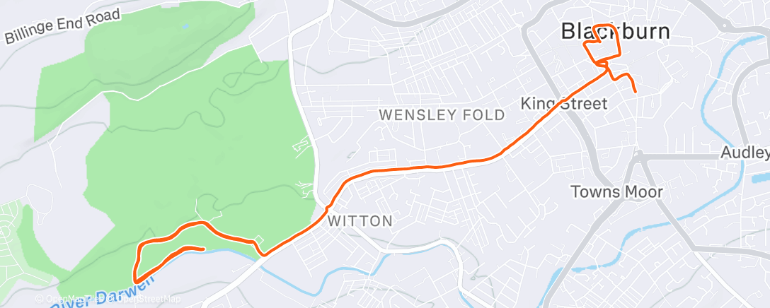 Карта физической активности (Run Streak Day 10 - Witton Junior Parkrun with Reuben (14.13, 17th / 22) + Run to Blackburn Spoons)