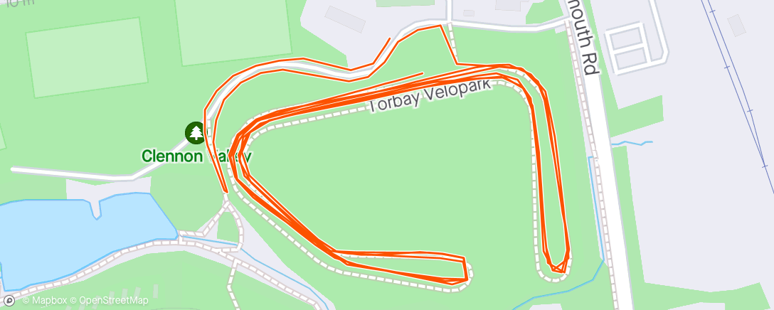 Map of the activity, Torbay velopark parkrun