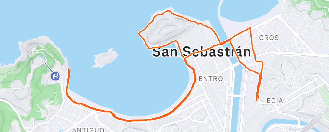 Map of the activity, Morning Run
