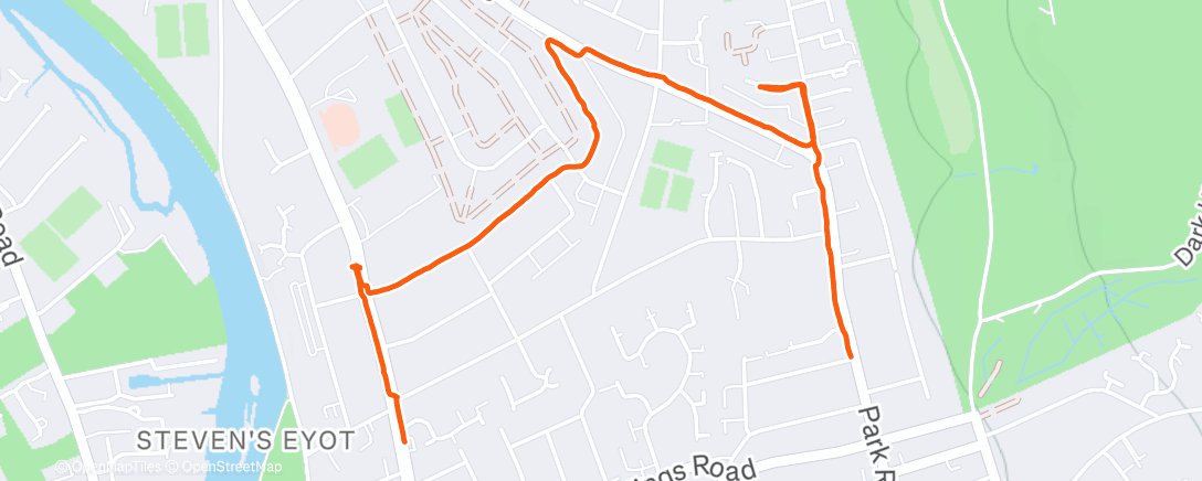 Map of the activity, Afternoon Walk