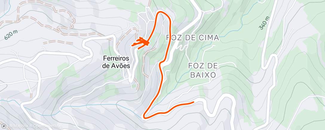 Map of the activity, Volta de bicicleta matinal