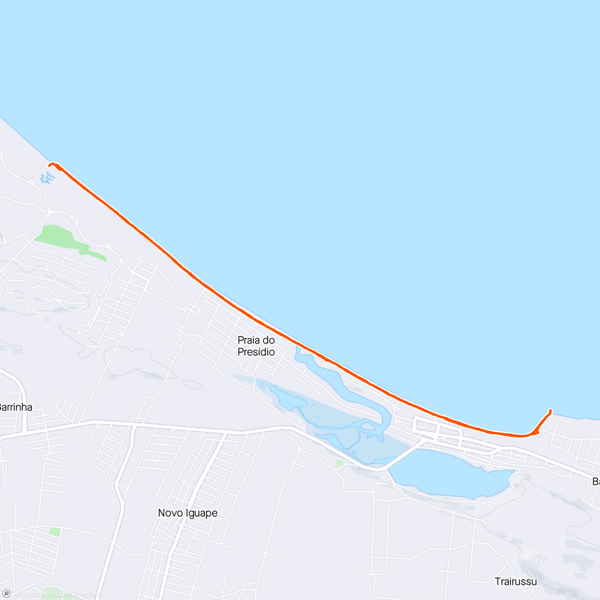 Map of the activity, Sabadou de caminhada com ele❤️🐬🏝️🏖️🏄‍♀️🙏
