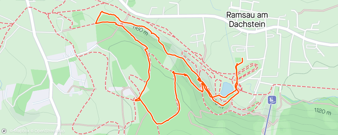 Map of the activity, Ramsau FIS Løyper distanserenn
