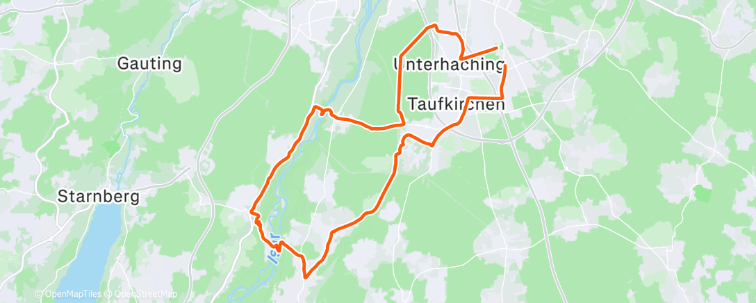 Map of the activity, Afternoon Ride