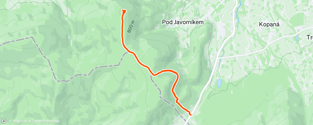 Map of the activity, Afternoon Walk