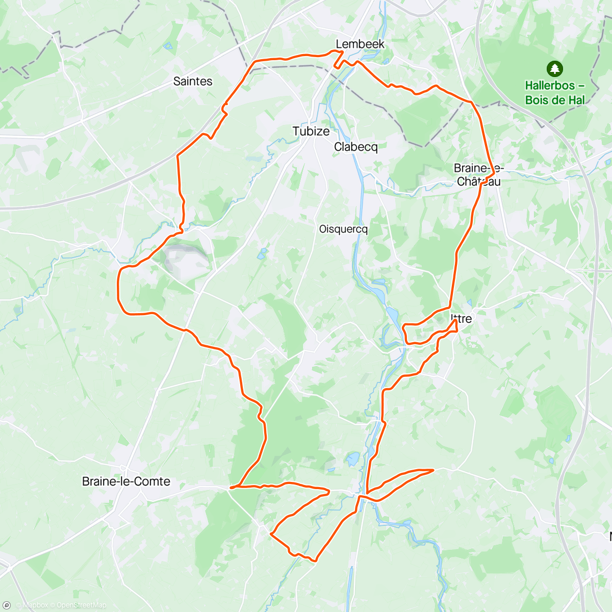 Map of the activity, Namiddagrit Ittre - Ronquières