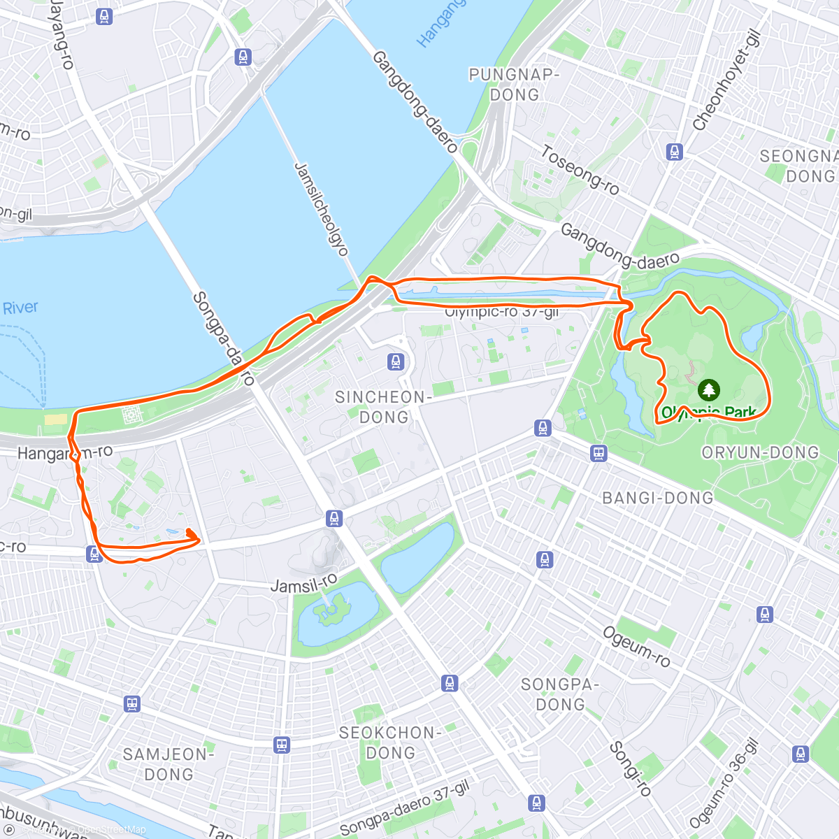 Map of the activity, 20240427 Right Leg Injury Recovery Jogging