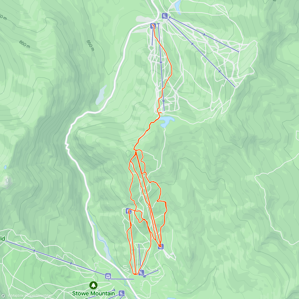 Map of the activity, Snowstorm hike & ski & ski & hike 👍👍⛷️⛷️🎿