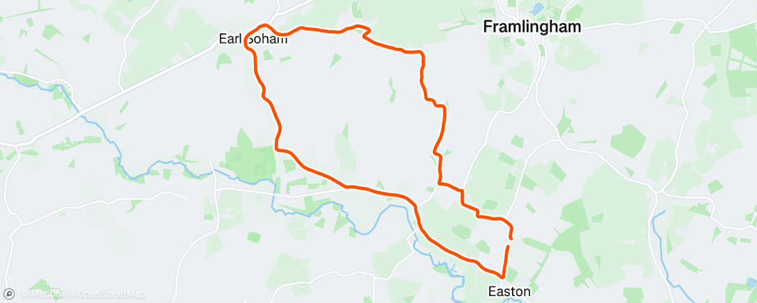 Map of the activity, Run with Jimbob.