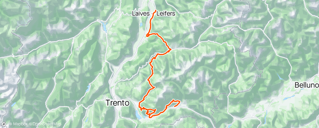 Map of the activity, Tour of Alps Stage 4 ( alla faccia del cambiamento climatico...)