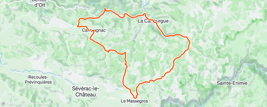 Map of the activity, Le Massegros