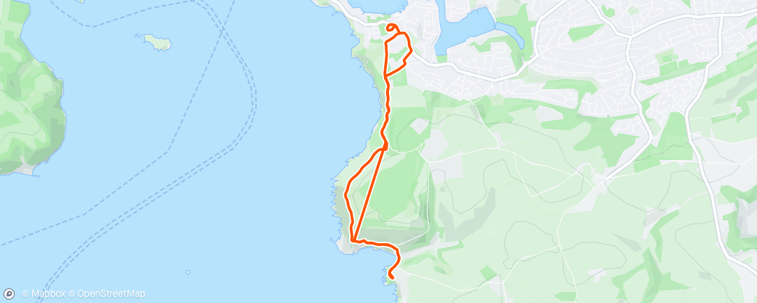 Map of the activity, Along the coast path. Beauty of a day