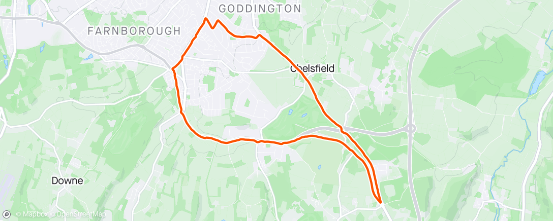 Map of the activity, Orpington/ Polhill loop