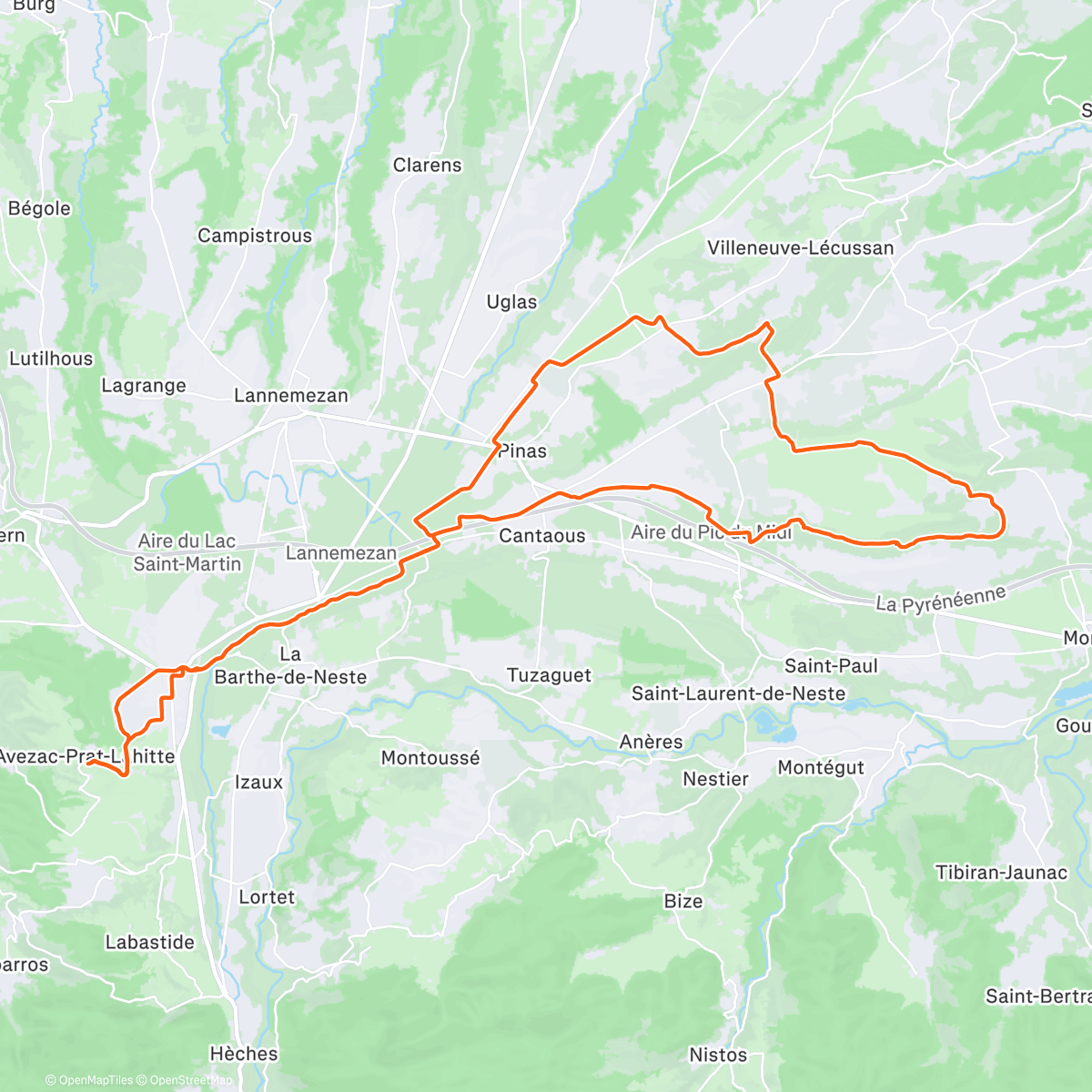 Map of the activity, Gravel