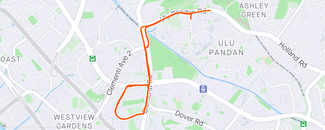 Map of the activity, 6km jog