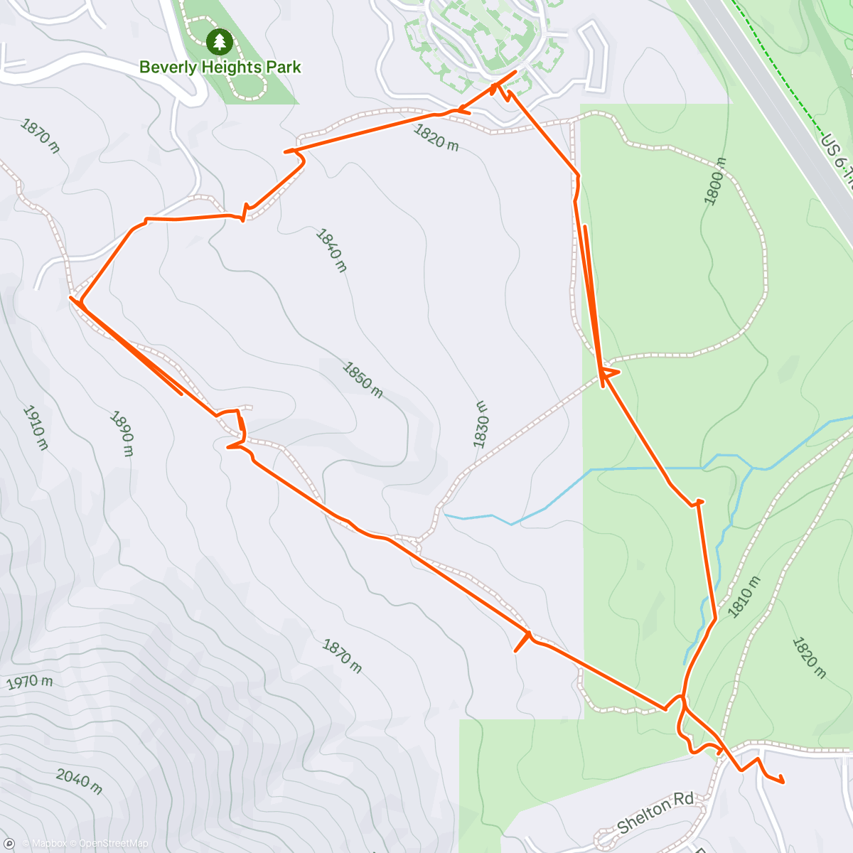 Map of the activity, Loop from Home with Journey