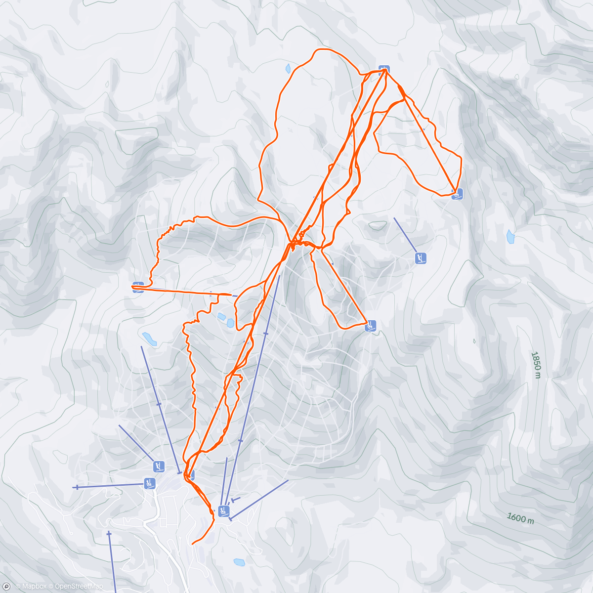 Map of the activity, Whitefish day 4