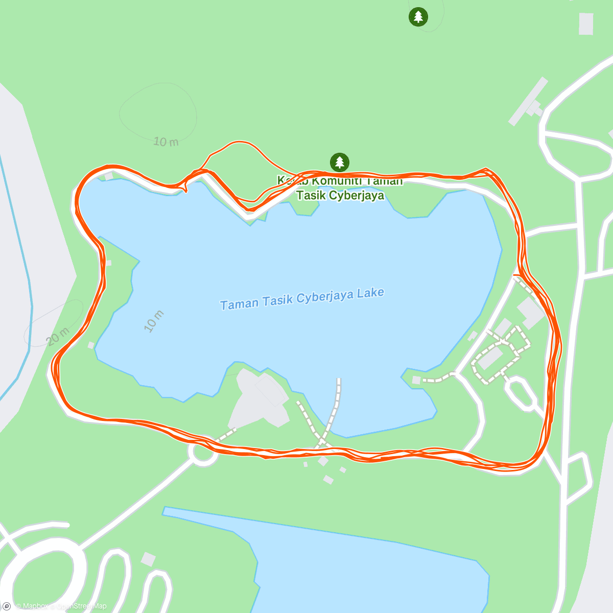 Map of the activity, Garmin HM W6D2 MAF