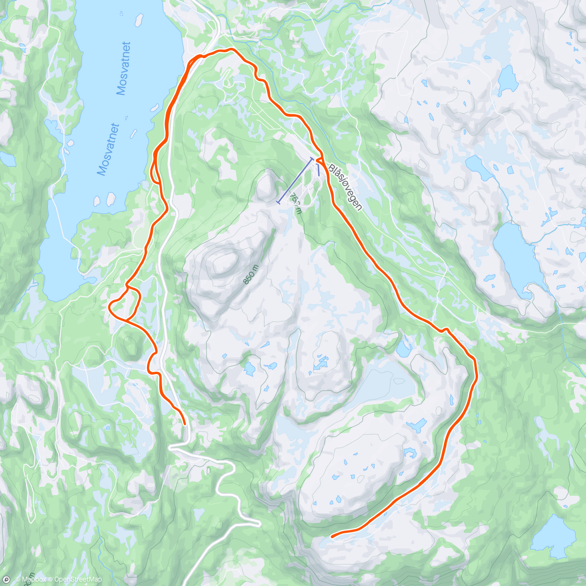 Map of the activity, Afternoon Nordic Ski Langeli