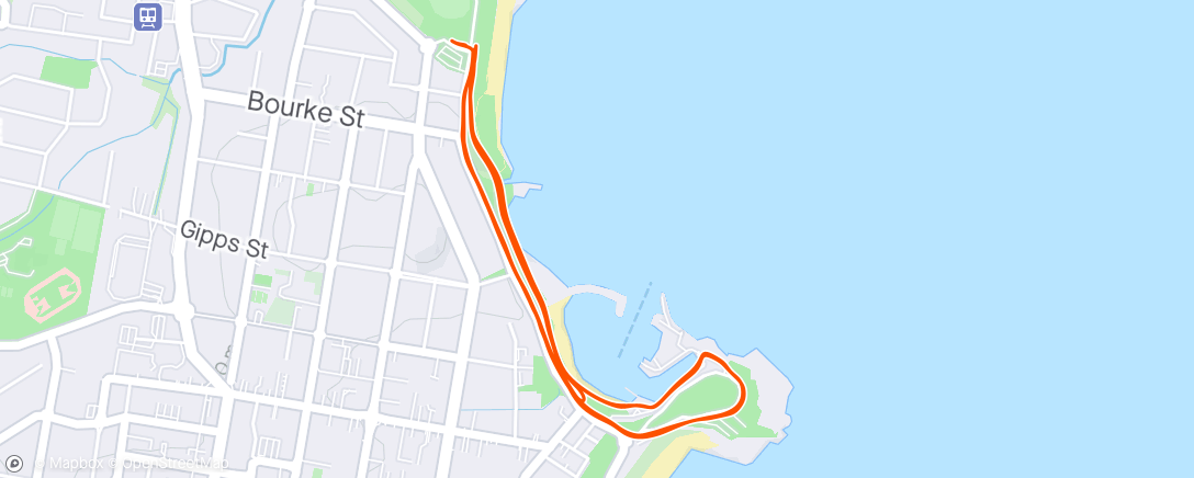 Map of the activity, Afternoon Run with a few hills