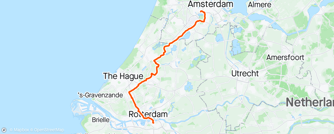 Mapa da atividade, Rotterdam -> Amsterdam // Day 1