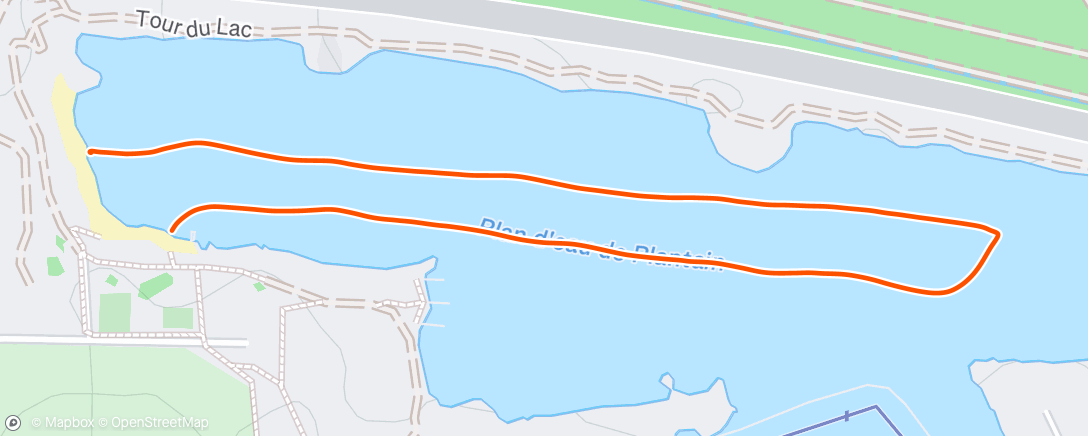 Map of the activity, Morning Swim