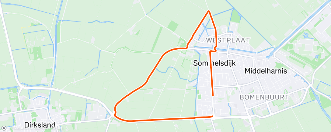 Map of the activity, Namiddagloopje