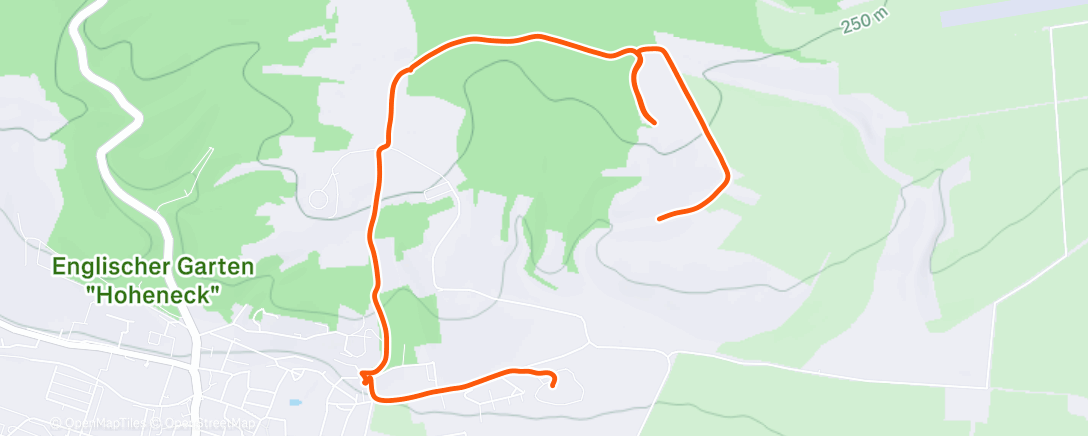 Map of the activity, Afternoon Walk