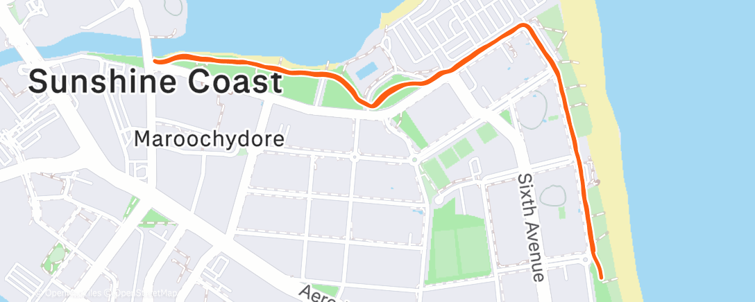 Map of the activity, Morning Run