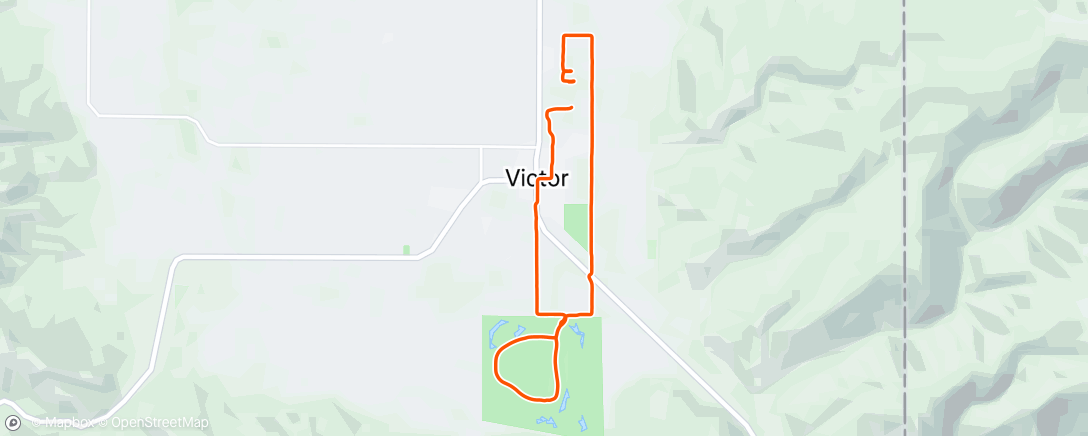 Map of the activity, Evening Run