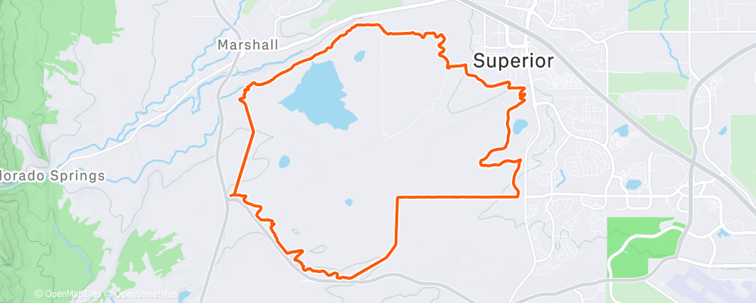 Map of the activity, Lunch Trail Run