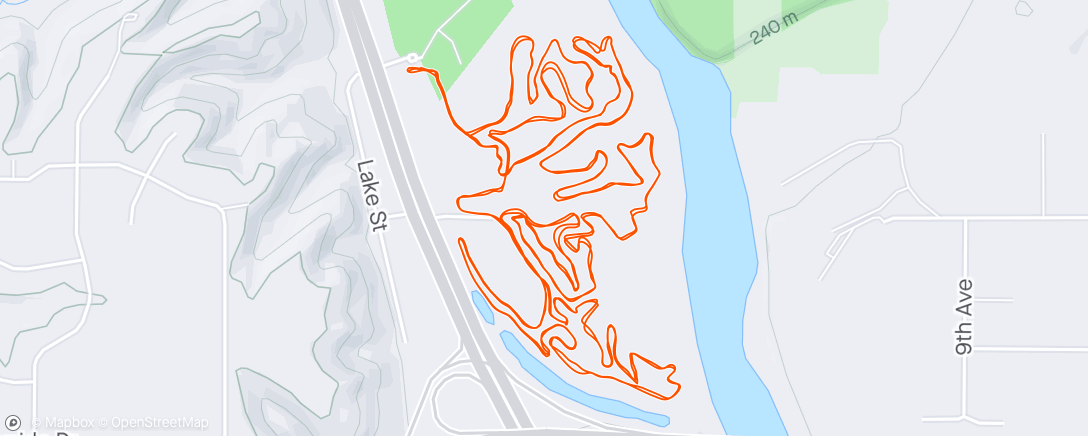 Map of the activity, After Work laps.