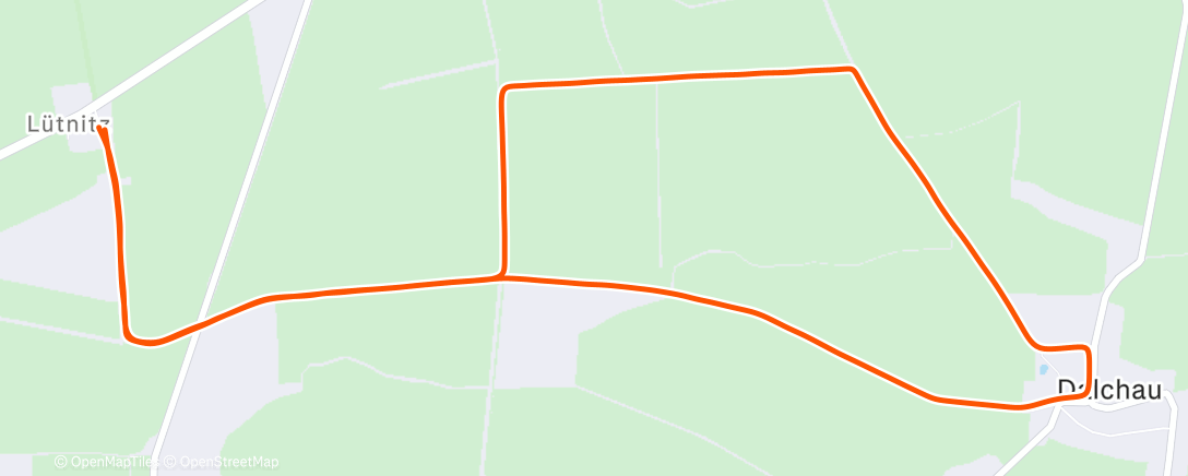 Map of the activity, Afternoon Run