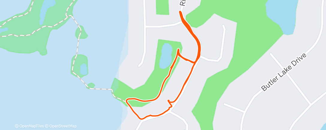 Map of the activity, Evening Walk